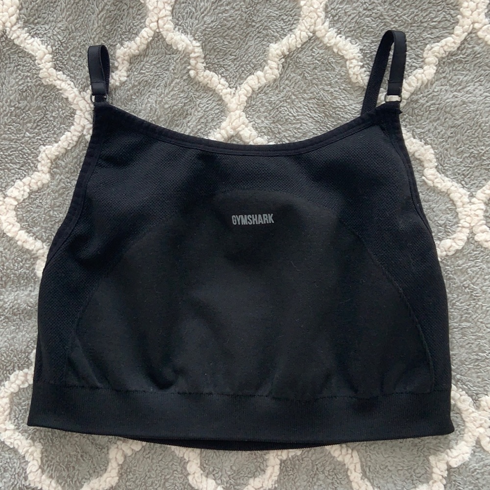 Gymshark Flex Strappy Black/Charcoal Sports Bra